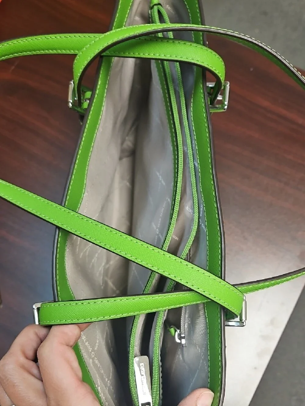 Michael Kors Lime Green Saffiano Leather Tote